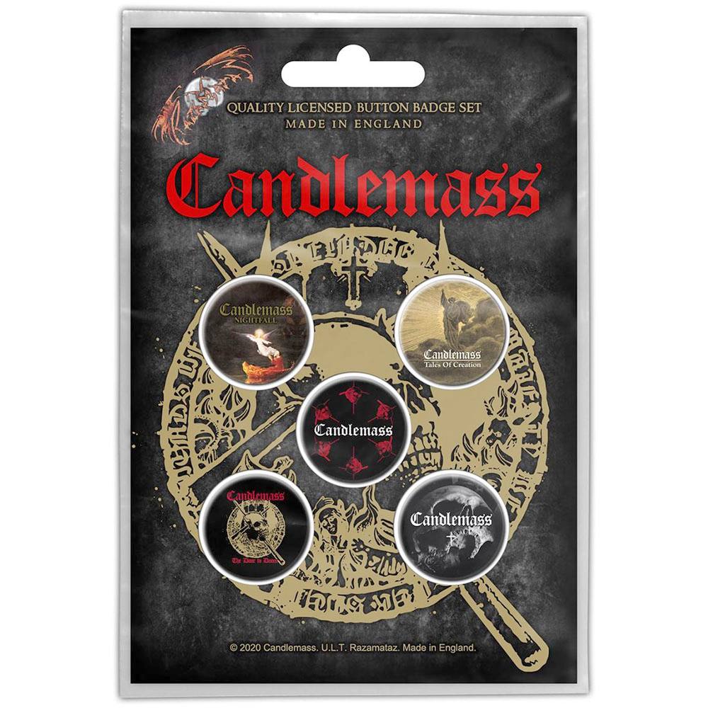 Candlemass - The Door To Doom Badge/button - Set van 5 - Multicolours
